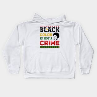 Black Color is Not a Crime Kids Hoodie